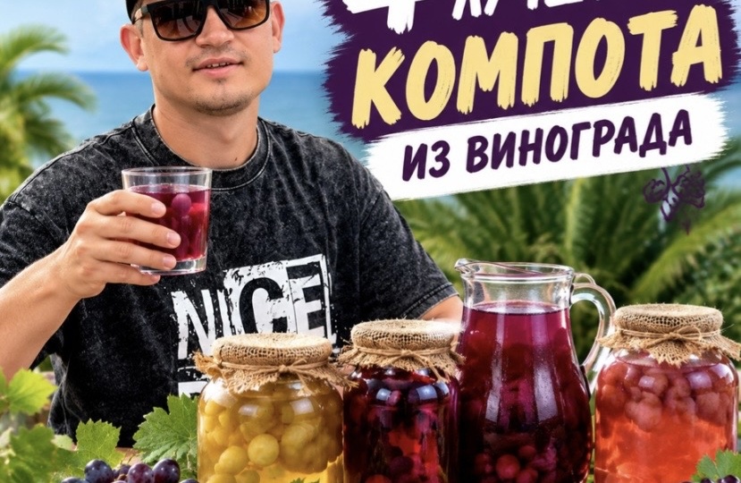 В сентябре всегда покупаю больше винограда: 4 компота, которые закатываю на зиму