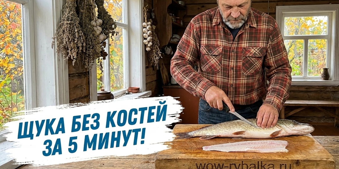 «Ни одной косточки в тарелке»: как разделать крупную щуку на чистое филе ровно за 5 минут