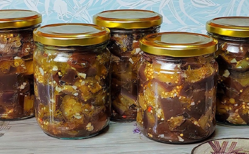 Маринованные баклажаны на зиму со вкусом грибной закуски