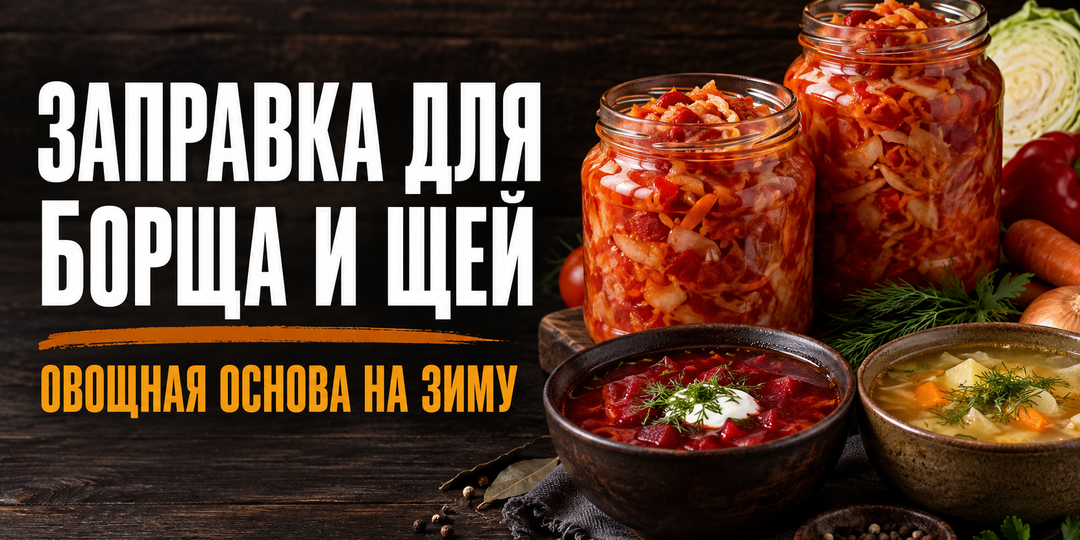 Заправка для борща и щей на зиму — овощная основа для быстрых супов