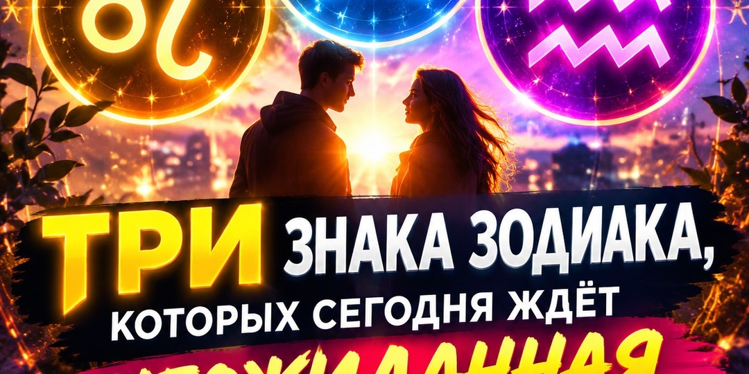 Три знака зодиака, которых сегодня ждёт неожиданная встреча
