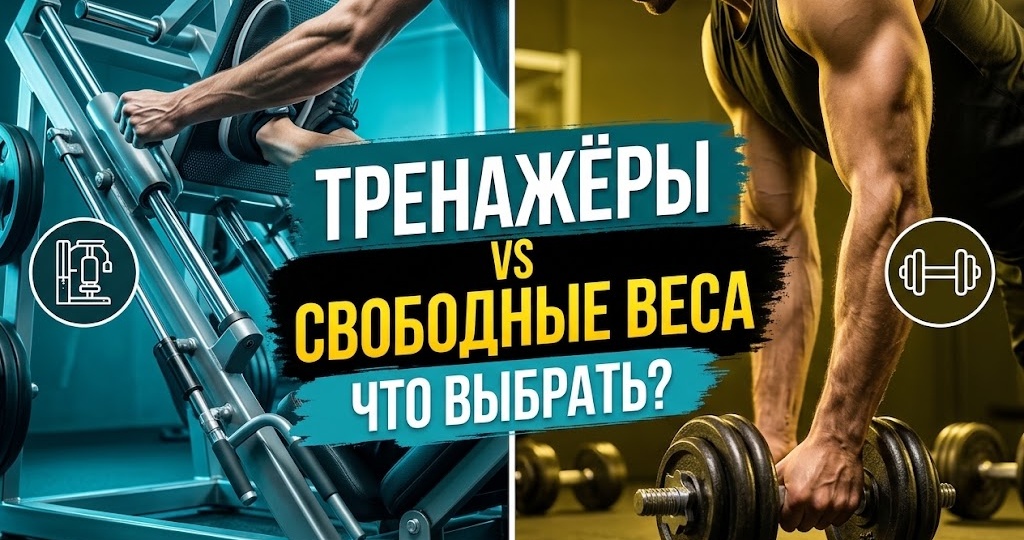 Тренажёры vs свободные веса: что выбрать? 🏋️‍♂️