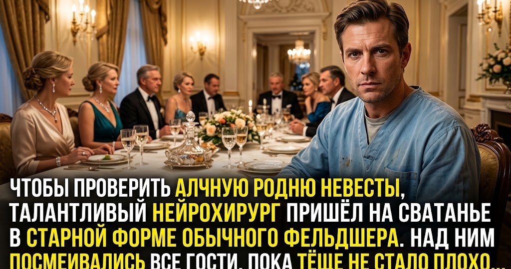 Жених пришёл в застиранном халате. Мать невесты смотрела на него и не знала, что умирает