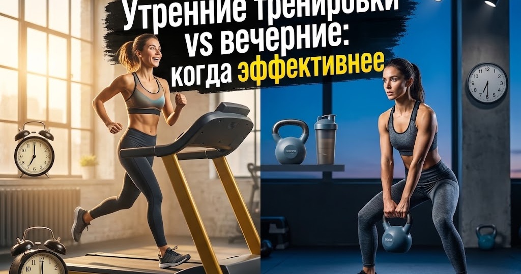 Утренние тренировки vs вечерние: когда эффективнее