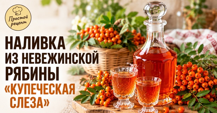 Наливка из невежинской рябины «Купеческая слеза»: янтарная, бархатная, с той самой терпкой ноткой. Секрет, чтобы рябина отдала весь вкус без