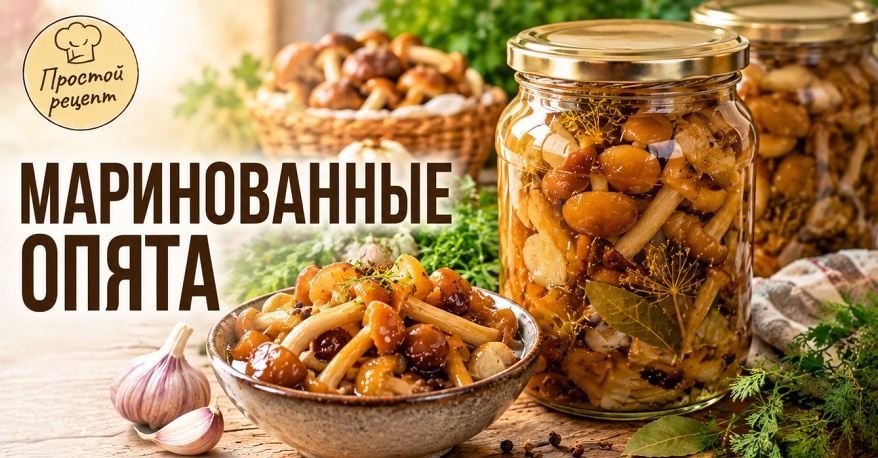 Маринованные опята: хрустящие, янтарные, с чесночком и гвоздикой. Тот самый вкус из советского гастронома + 3 ошибки