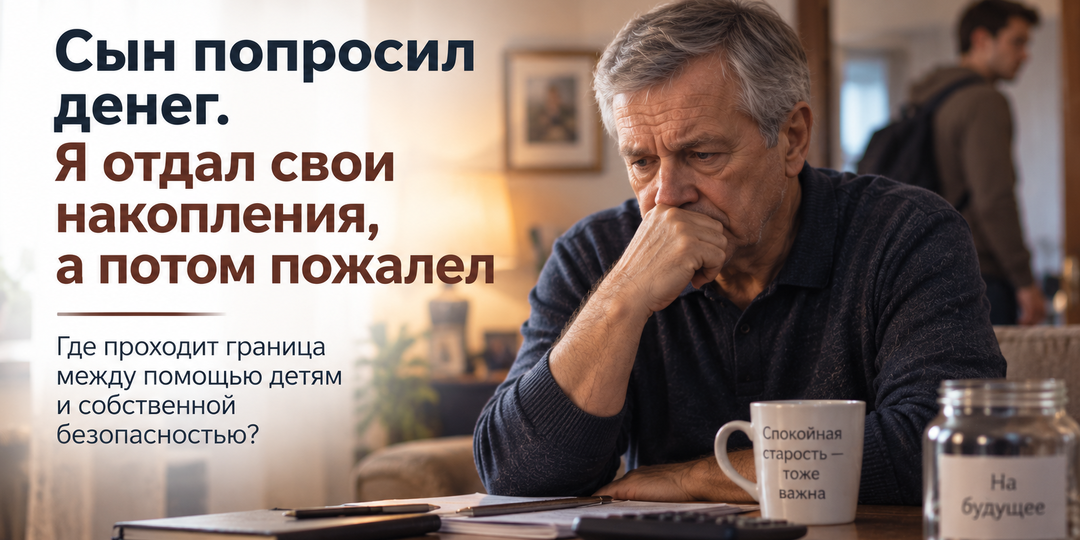 Сын попросил денег. Я отдал свои накопления, а потом пожалел