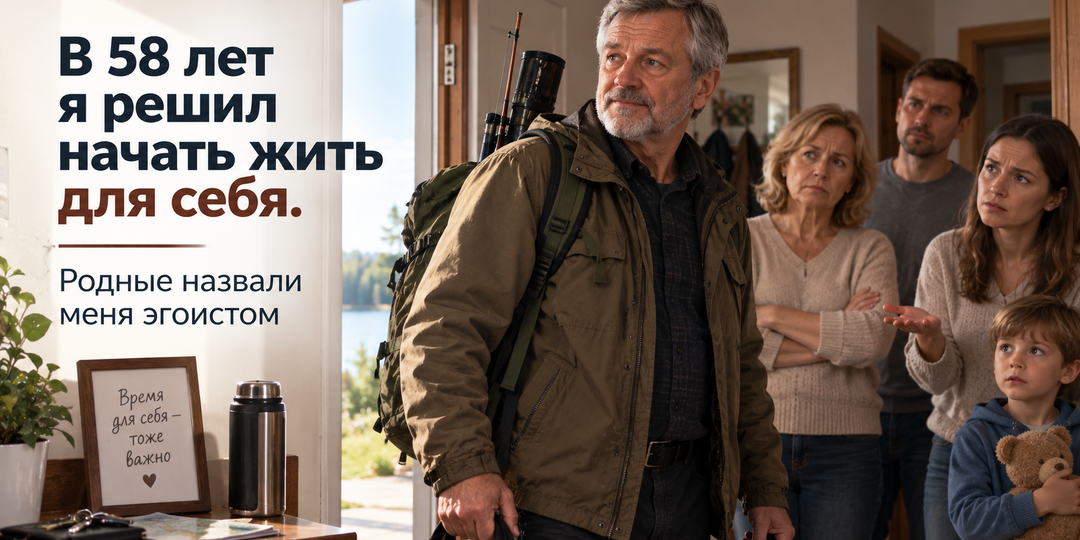 В 58 лет я решил начать жить для себя. Родные назвали меня эгоистом