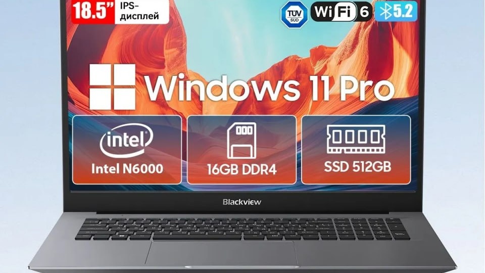 🔥 Ноутбук Blackview AceBook 10 | 18.5" для работы и учёбы