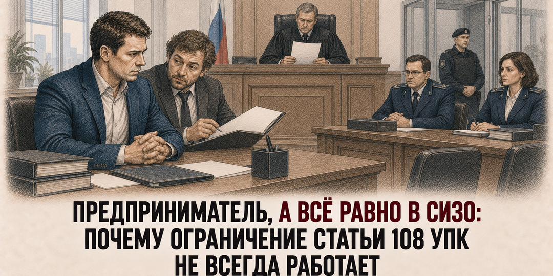Предприниматель, а всё равно в СИЗО: почему ограничение статьи 108 УПК не всегда работает
