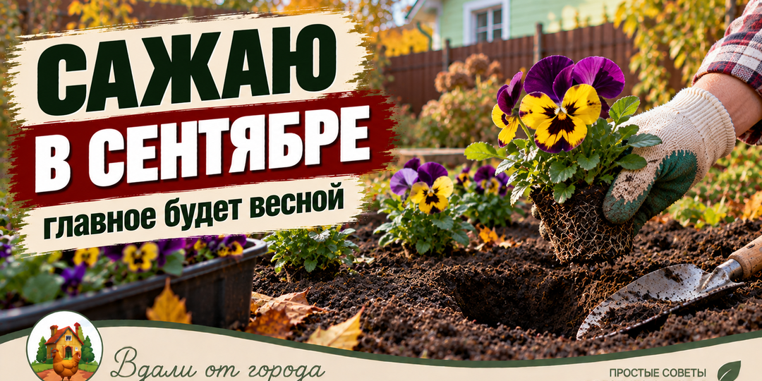 Виолу нужно сажать именно в сентябре. Главный результат вы получите не осенью, а ранней весной
