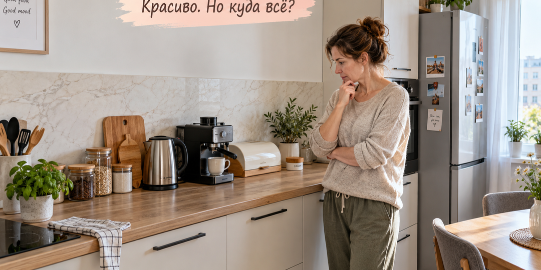 Кухня без верхних шкафов красиво только на фото: почему я бы не повторил эту планировку