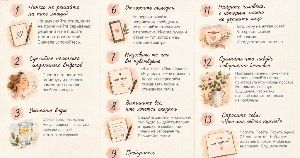 15 способов успокоиться, когда внутри всё кипит
