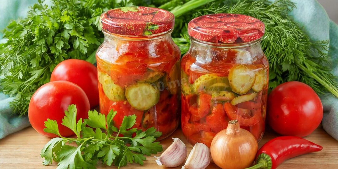 Маринованный салат с томатами на зиму: мой рецепт, который съедают первым