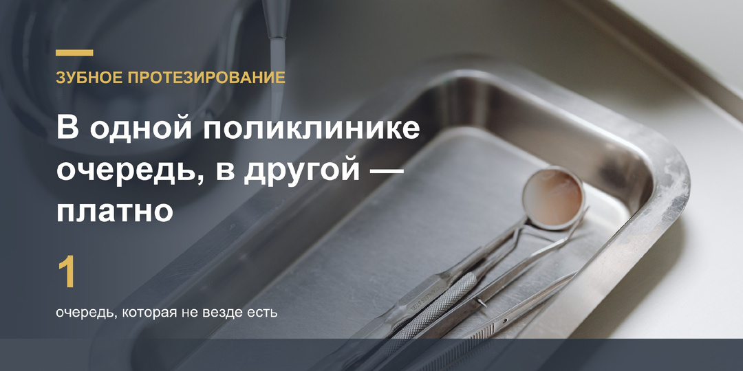 Зубное протезирование пенсионеру: почему в одной поликлинике очередь, а в другой — только платно