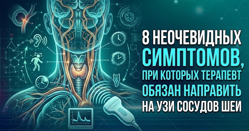 8 скрытых симптомов, когда терапевт ОБЯЗАН отправить вас на УЗИ сосудов шеи