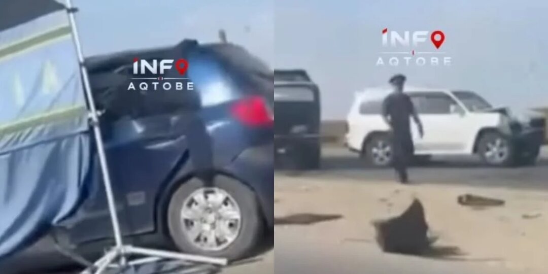 Водитель погиб в ДТП с тремя автомобилями в Актюбинской области (ВИДЕО)