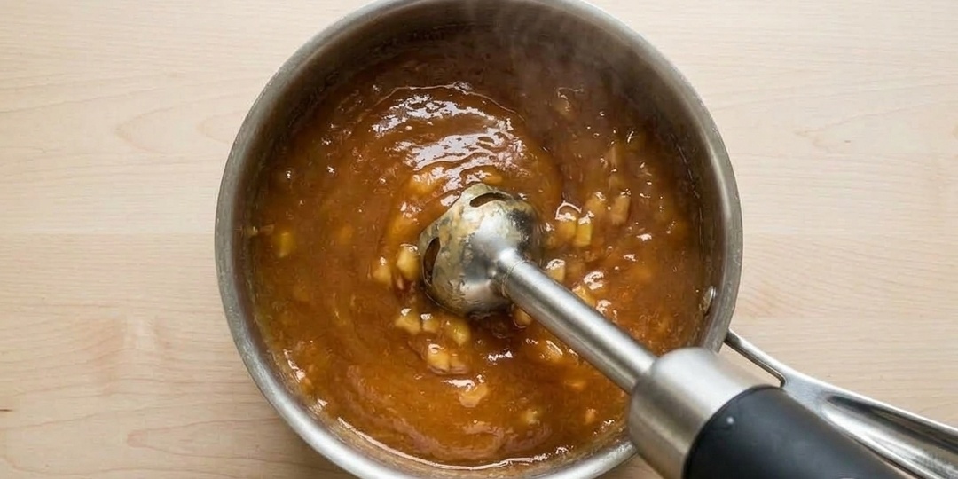 Густой янтарный яблочный конфитюр без сахара 🍎