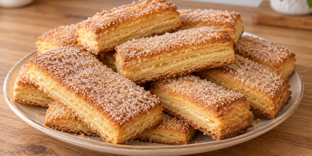 Печенье с сахаром, которое тает во рту: воздушное, слоёное и очень вкусное