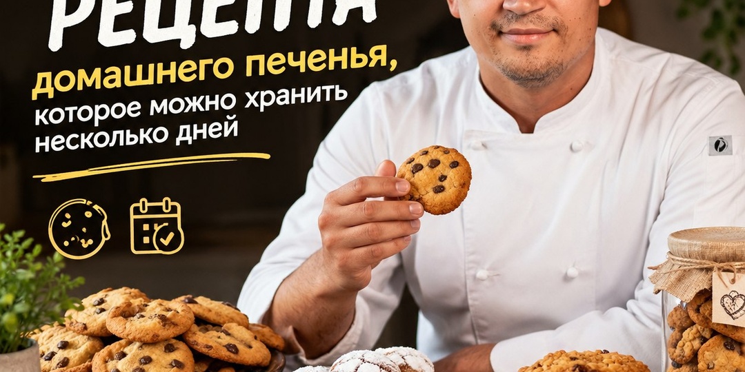 4 простых рецепта домашнего печенья, которое можно хранить несколько дней