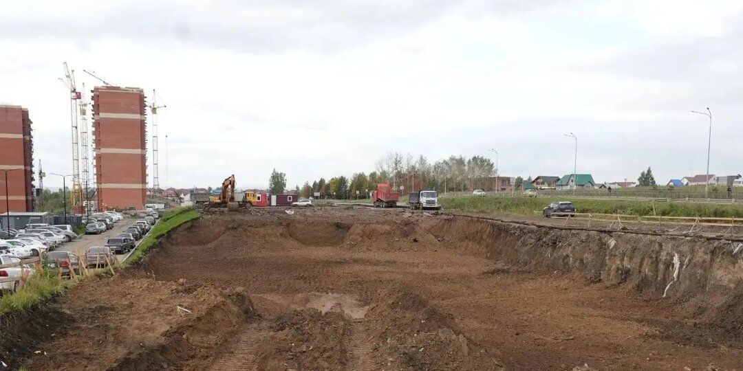 Для новой дороги в Солнечном Красноярска строят ливневку