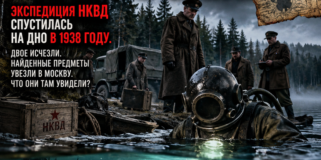 Тайна «Чёрного озера»: водолазы НКВД нашли на дне неизвестные артефакты, после чего двое участников экспедиции исчезли