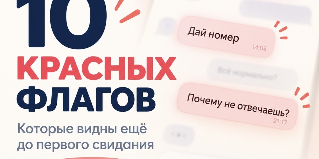 10 красных флагов в переписке, которые лучше заметить до первого свидания
