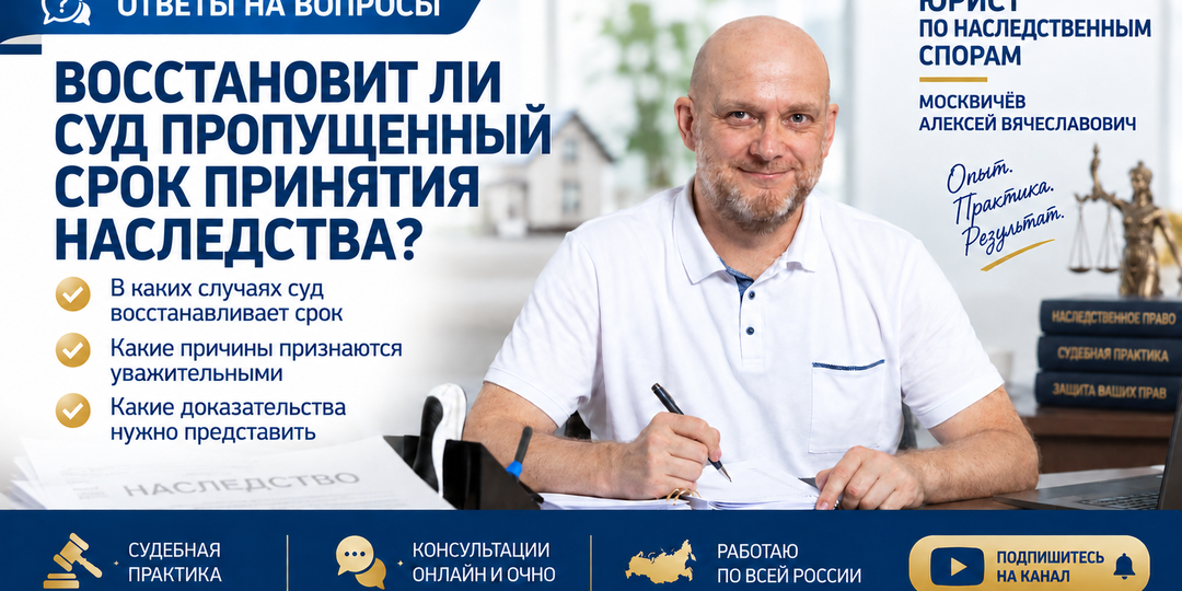 ВОССТАНОВИТ ЛИ СУД ПРОПУЩЕННЫЙ СРОК ПРИНЯТИЯ НАСЛЕДСТВА?