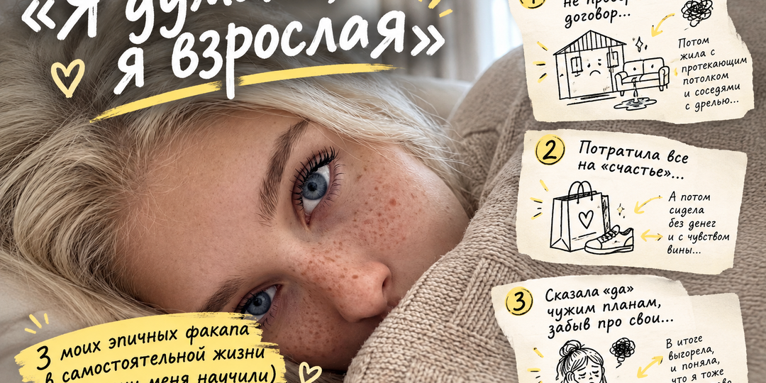 «Я думала, я взрослая»: 3 моих эпичных факапа в самостоятельной жизни (и чему они меня научили)
