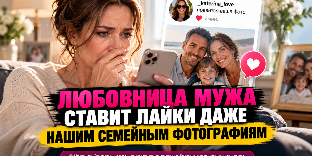 Любовница мужа ставит лайки даже нашим семейным фотографиям