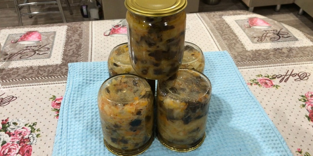 Рецепт грибной солянки с капустой на зиму.