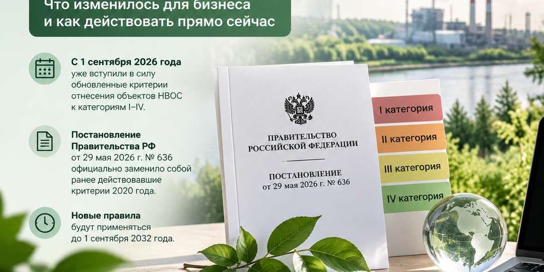 Экологическая реформа-2026: новые критерии категорирования объектов НВОС уже вступили в силу. Что изменилось для бизнеса и как действовать