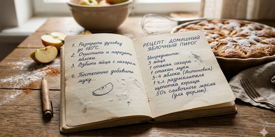 ДОМАШНИЙ ЯБЛОЧНЫЙ ПИРОГ ПО РЕЦЕПТУ МОЕЙ БАБУШКИ