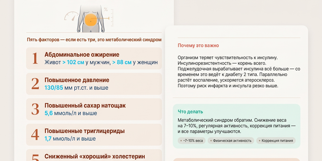 Метаболический синдром: почему это диагноз, а не «просто возраст»