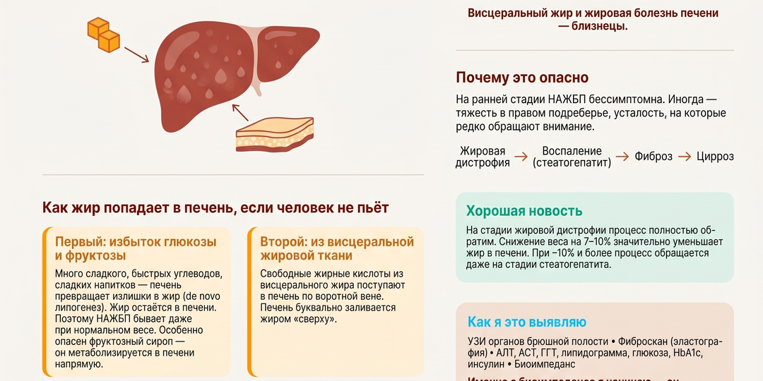 Жировая болезнь печени: почему она есть даже у тех, кто не пьёт