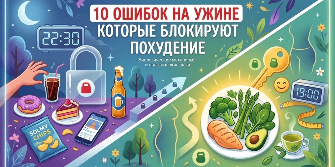 10 ошибок на ужине, которые блокируют похудение