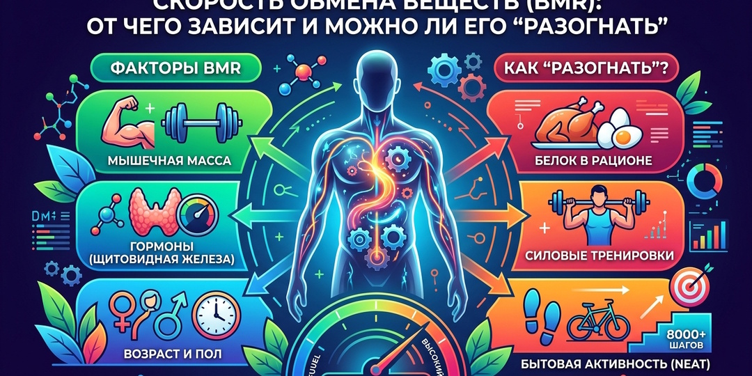 Скорость обмена веществ (BMR): от чего зависит и можно ли его "разогнать"