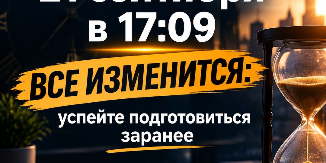 21 сентября в 17:09 все изменится: успейте подготовиться заранее