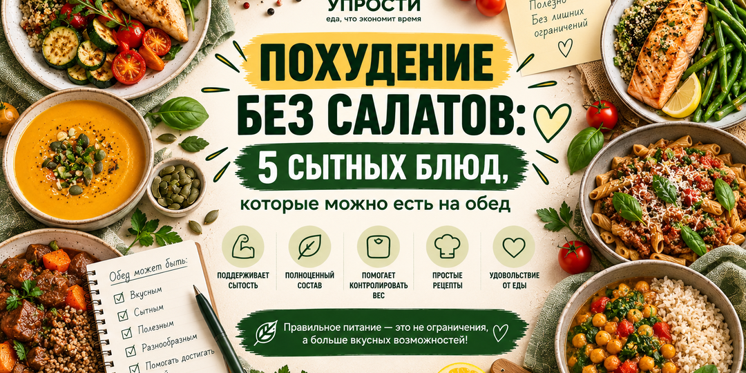 Похудение без салатов: 5 сытных блюд, которые можно есть на обед