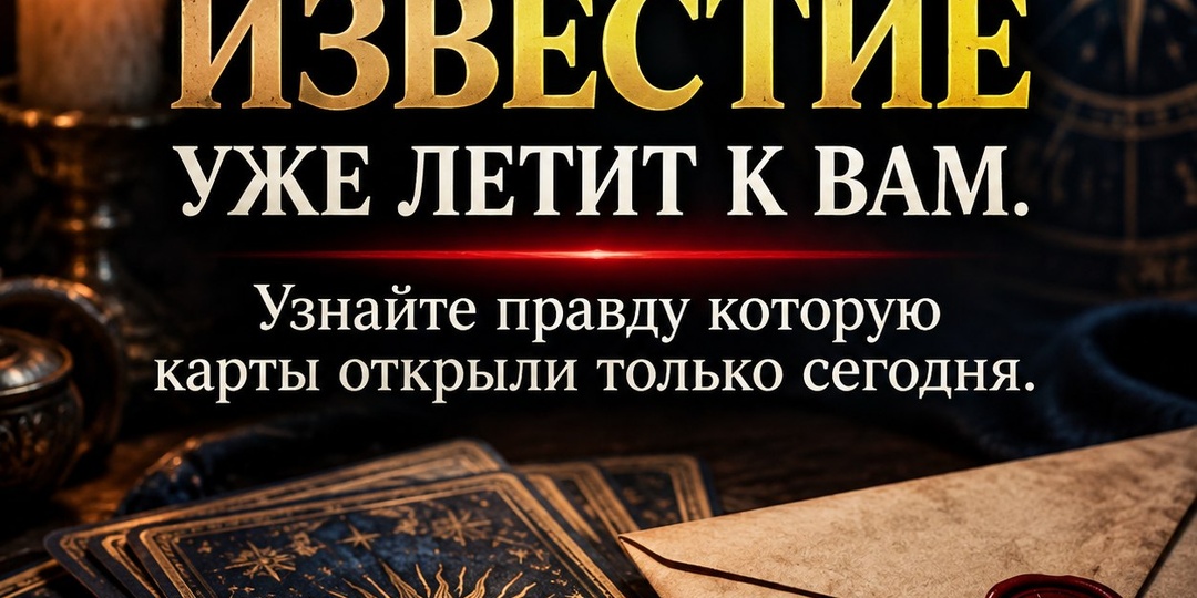 Срочное известие уже летит к вам. Узнайте правду которую карты открыли только сегодня.