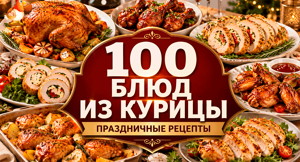 100 праздничных блюд из курицы – простые и вкусные рецепты с точными граммами