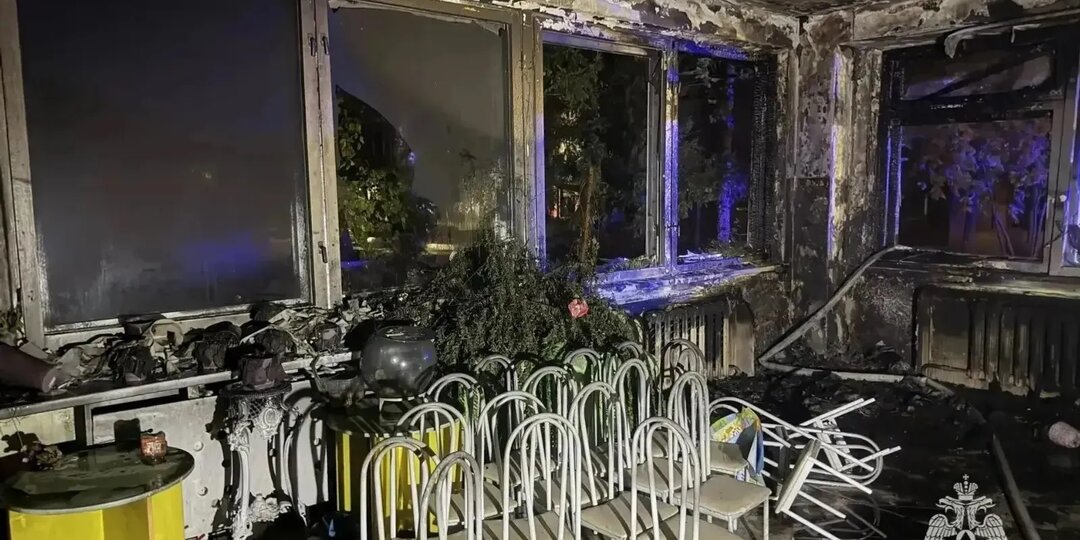 В Башкирии детский сад вспыхнул поздним вечером