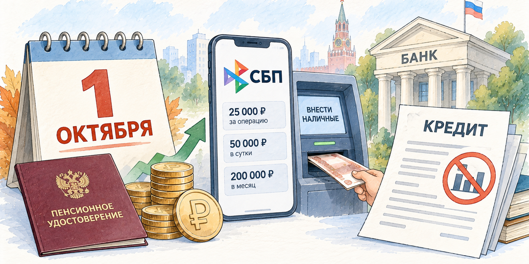 Что изменится с 1 октября 2026 года: новые правила для пенсий, банков и денег россиян