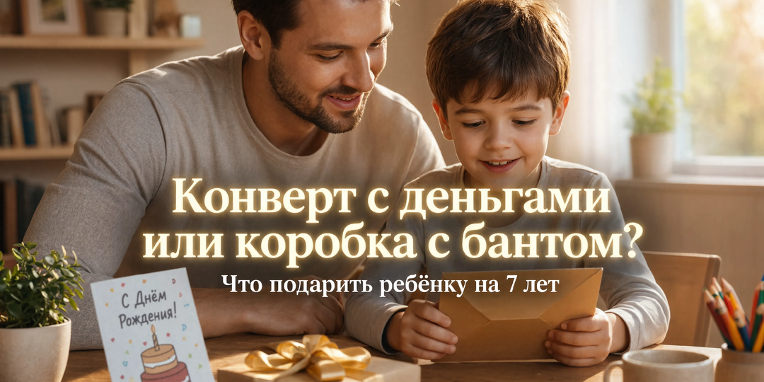 Конверт с деньгами или коробка с бантом? Что подарить ребёнку на 7 лет