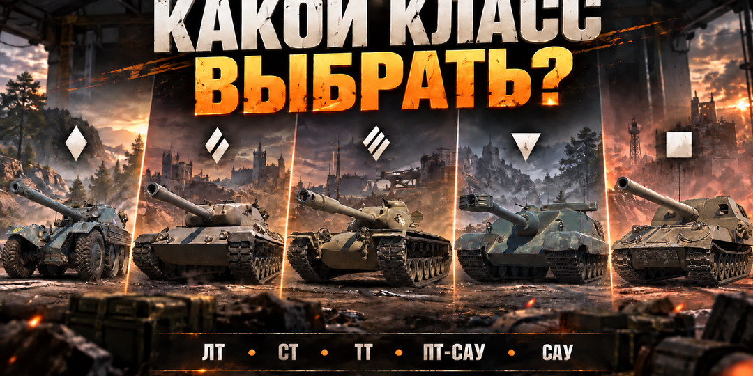 Какой класс выбрать в "Мире танков" в 2026 году: ТТ, СТ, ЛТ, ПТ-САУ или САУ?