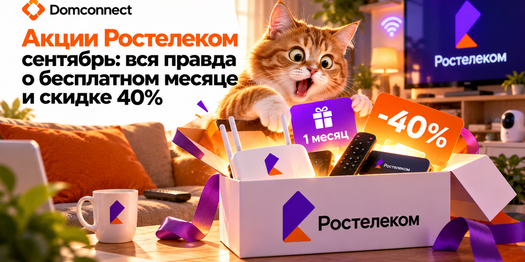 Акции Ростелеком сентябрь: вся правда о бесплатном месяце и скидке 40%