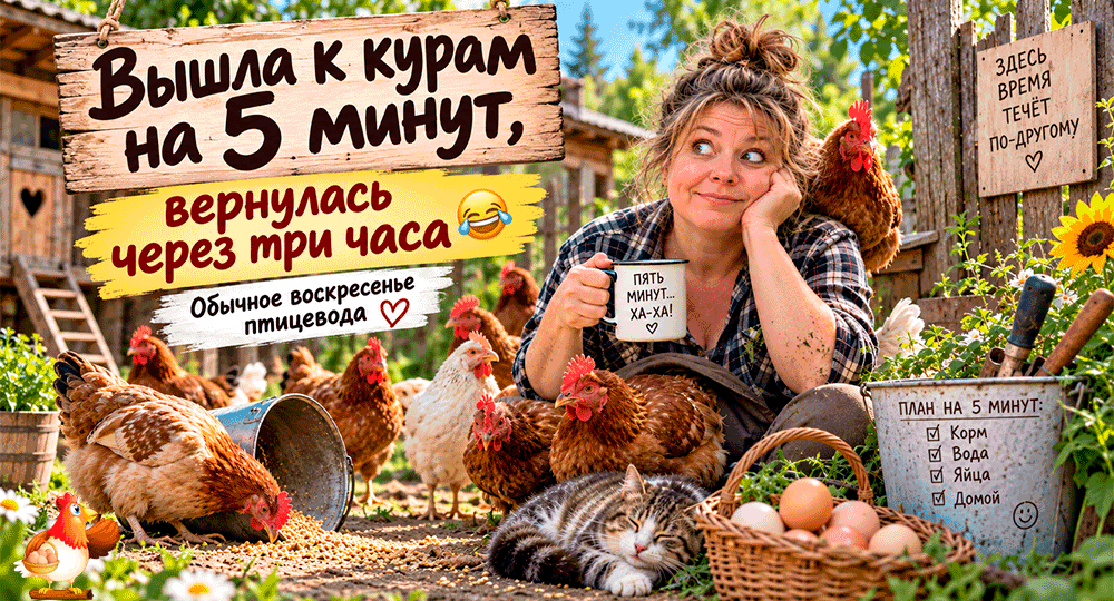 Вышла к курам на 5 минут, вернулась через три часа – обычное воскресенье птицевода