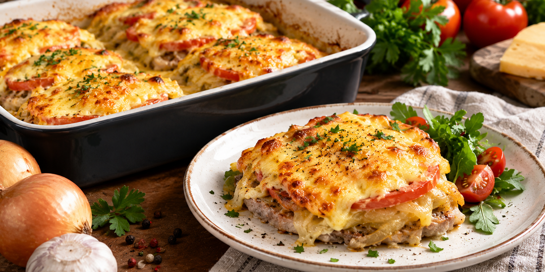 Удачный рецепт мяса по-французски.