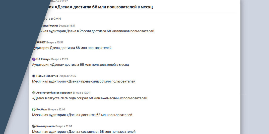 Сколько пользователей читает Дзен в… Mail и OK