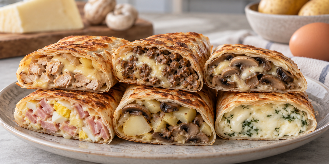 6 вкусных начинок для лаваша: быстрый завтрак, перекус или ужин